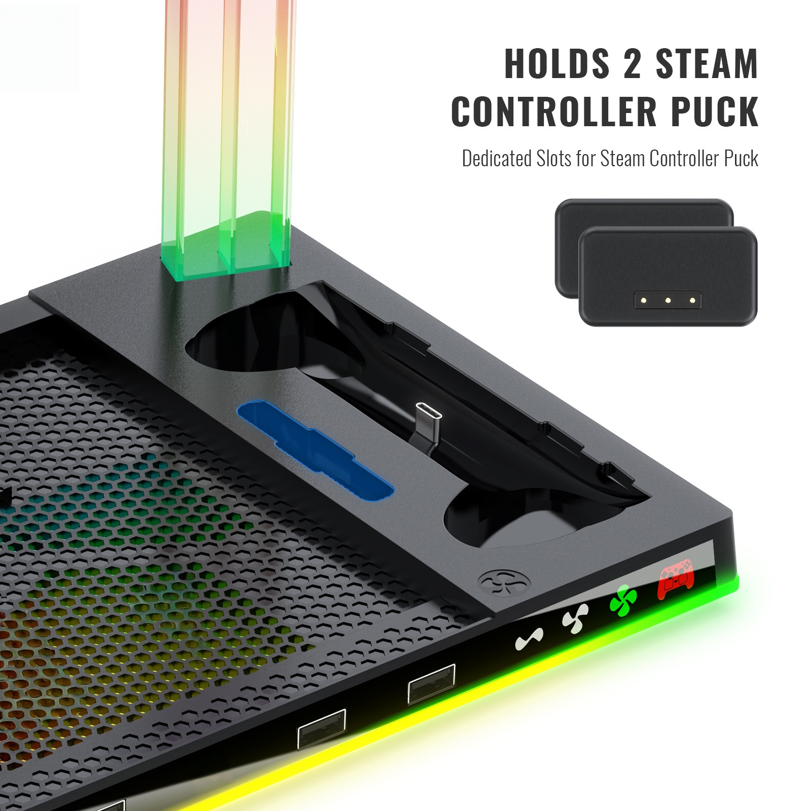 Headset Stand Rgb - حامل لوحدة تحكم ستيم مع قاعدة