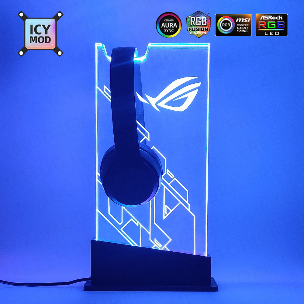 Headset Stand Rgb - الهيكل RGB حامل سماعة ARGB شفاف