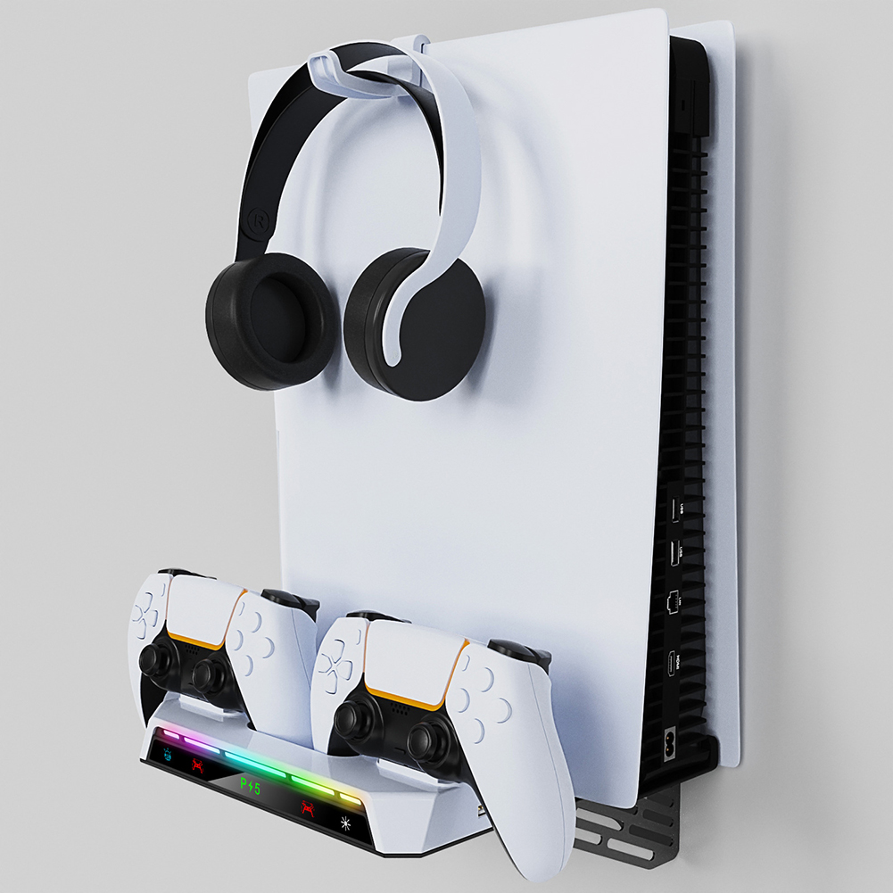 حامل جداري عائم للرفوف مع شاحن - مراجعة Headset Stand Rgb وسعره