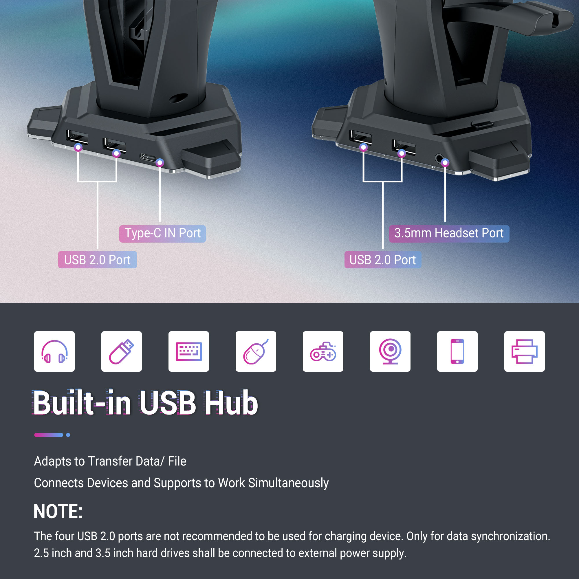 3 في 1 RGB الألعاب سماعة حامل  - مراجعة Headset Stand Rgb وسعره