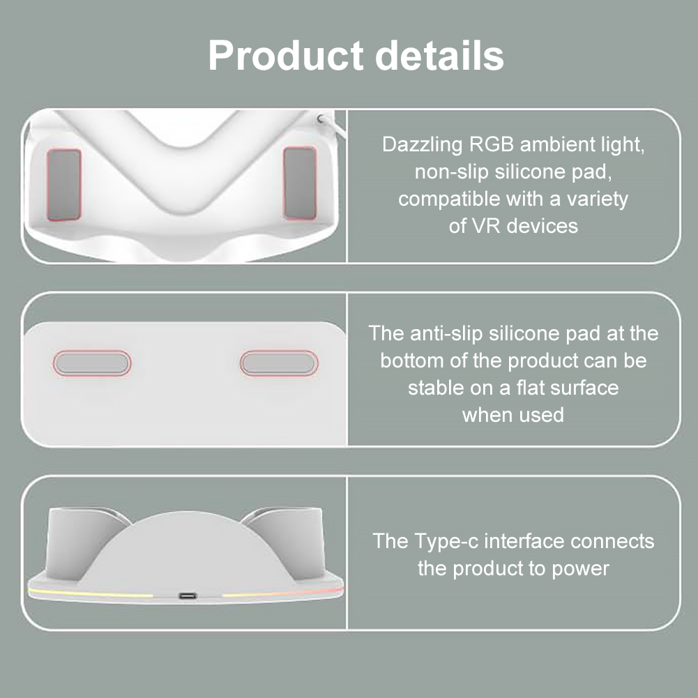قاعدة شحن لـ Meta Quest 3S مع  - مراجعة Headset Stand Rgb وسعره