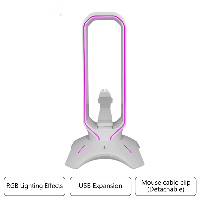 حامل سماعة رأس للألعاب RGB مع  - مراجعة Headset Stand Rgb وسعره