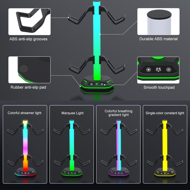 حامل سماعات رأس للألعاب بإضاءة - مراجعة Headset Stand Rgb وسعره